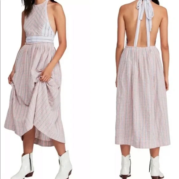 knee length dresses for ladies Free People Via Midi Dress  The Cadillac Cowgirl